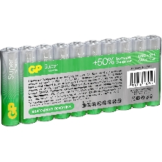 Батарея GP Super Alkaline 24AA21-2CRSWC10 AAA (10шт) спайка
