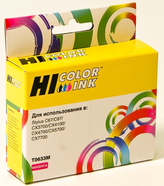 Картридж Epson Stylus C67/87/CX3700/4100/4700 (Hi-black) new, C13T06334A, M