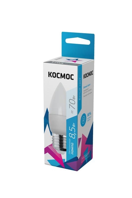 Лампа светодиодная Космос LED BASIC CN 8.5Вт 220В E27 4500К