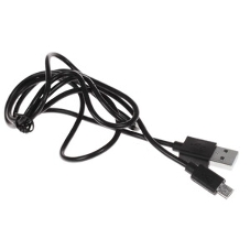 Кабель Qumo light series, USB-MicroUSB, 1м, 5В, 1A, опл. PVC, кон. PVC, черный