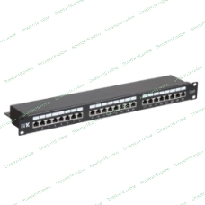 Патч-панель 1U кат.6 STP, 24 порта (IDC Dual), с кабельным органайзером ITK