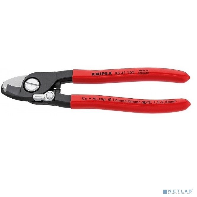 Тросорез KNIPEX 9561190190мм кабельный, ручки с пластмассовыми чехлами