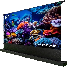 Экран Cactus 148x263см FloorRising CS-PSFRCLR-263X148 16:9 напольный рулонный черный (моторизованный привод)