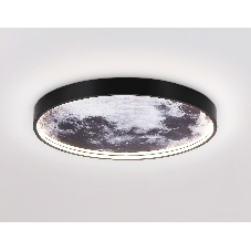 Настенно-потолочный светодиодный светильник Ambrella light FW11111 BK черный 18W LED 3000-6400K D300*38
