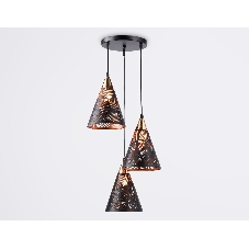 Светильник Ambrella light TR8435/3 BK/FGD черный/золото E27/3 max 40W D360*800