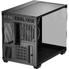 Компьютерный корпус Deepcool CG330 3F без БП, боковое окно (панорама), 3x120мм ARGB PWM вентилятора, черный, mATX