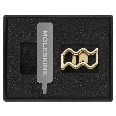 Шильд-символ Moleskine Zodiac Signs Водолей, металл, золотистый, коробка с европодвесом, PINAQUARIUSGOLD