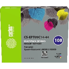 Чернила Cactus CS-EPT09C14-44 108 многоцветный набор 4x70мл для Epson Ecotank L8050/L18050