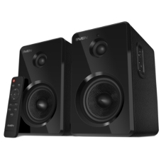 Акустическая система SVEN SPS-730 2.0 черные (2x25Вт, экокожа, USB/SD, пульт ДУ, Bluetooth)