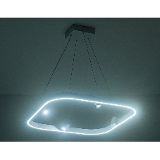 Подвесной светодиодный светильник Ambrella light FL5802/1+4 WH белый 50W 3000K/4200K/6400K 600*600*1200 (без ПДУ)