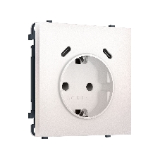 Комплект механизма электрической розетки SIGMA Жемчуг 2USB С+C 20W (быст. зар.) с/з с/ш 16A-250V QUANT PRO (SP2105, PR165)