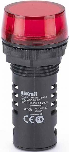 Лампа коммутационный ADDS 22мм LED 220В AC/DC ЛK-22 красн. SchE 25119DEK