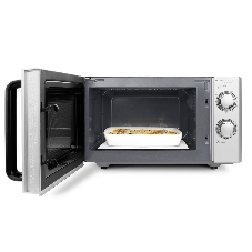 Микроволновая печь CASO MG 20 Ecostyle Ceramic серебристый/черный, 20 л, 700 Вт, переключатели - поворотный механизм