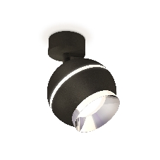 Комплект поворотного светильника Ambrella light XM1102002 SBK/PBK черный песок/серебро полированное MR16 GU5.3 LED 3W 4200K (A2210, C1102, N7032)
