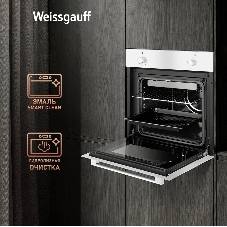 Духовой шкаф электрический Weissgauff EOM 180 W белый, встраиваемый