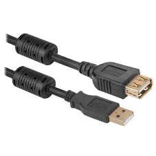 Кабель Defender PRO USB 2.0 кабель удлинительный 1.8м AM/AF, зол.конт, 2фер.фил.