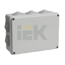 Коробка распаячная ОП 190х140х70 IP55 КМ41244 RAL7035 (10 гермовводов) IEK UKO11-190-140-070-K41-55