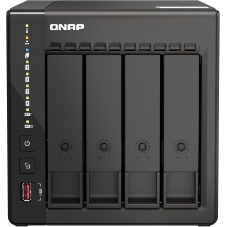 Сетевое хранилище SMB QNAP TS-453E-8G NAS, 4-tray w/o HDD. 2xHDMI-port. 4-core Celeron J6412 2-2.6 GHz, 8Gb DDR, 2x2.5Gb LAN, 2 x M.2 2280 PCIe Gen 3 x2, 2x USB 3.2 Gen 2 (10Gbps) Port, 2x USB 2.0 port