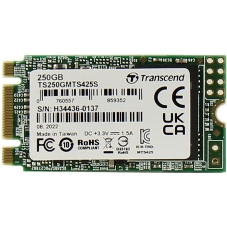 Накопитель SSD M.2 Transcend 250Gb MTS425 TS250GMTS425S (SATA3, up to 500/330MBs, 3D NAND, 90TBW, 22x42мм)