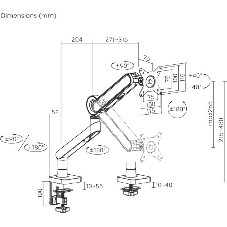Кронштейн для мониторов Ultramounts UM719W белый 17