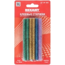 Клеевые стержни Rexant, Ø7 мм, 100 мм, прозрачные, 12 шт., блистер