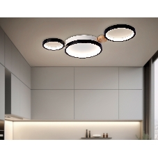 Светильник Ambrella light FL4814/3 BK/WH черный/белый 3000K-6400K 45W 620*290*55 (ПДУ ИК)