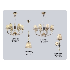 Люстра Ambrella light LH75401/6 GD/GR золото/серый E14*6 max 40W D700*1260