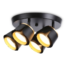 Светильник Ambrella light TN71243/4 BK/GD черный/золото GX53/4 D250*147