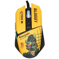 Мышь проводная A4Tech Bloody W63 Max Renegade желтый, 12000 dpi, USB, кнопки - 7