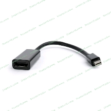 Переходник miniDisplayPort - DisplayPort, Cablexpert A-mDPM-DPF-001, 20M/20F, 16см, черный, пакет