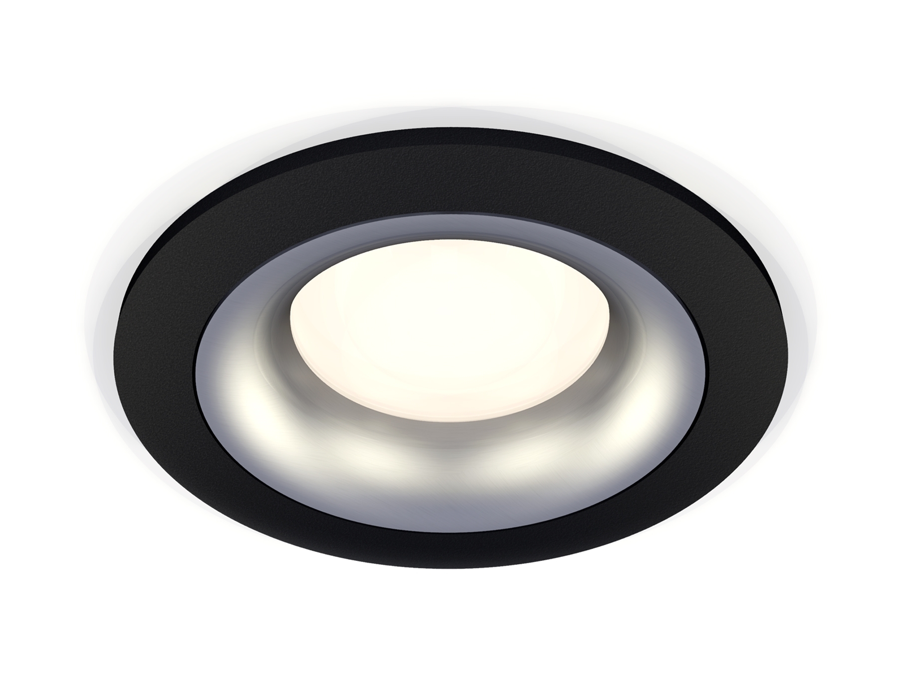 Комплект встраиваемого светильника Ambrella light XC7622004 SBK/MCH черный песок/хром матовый MR16 GU5.3 (C7622, N7013)