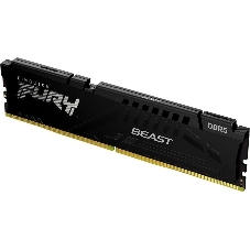 Оперативная память Kingston Fury Beast, DDR5, 16Gb (1x16Gb), 6400MHz, CL32, DIMM, с радиатором, черный