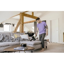 Пылесос вертикальный Karcher VC 4 Cordless myHome белый/серый, питание от аккумулятора, 140 Вт, уборка сухая, пылесборник 0.65 л, работа от АКБ max - 30 мин