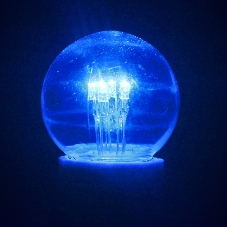 Лампа накаливания шар Neon-night e27 6 LED Ø45мм - синяя, прозрачная колба, эффект лампы накаливания