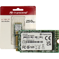 Накопитель SSD M.2 Transcend 250Gb MTS425 TS250GMTS425S (SATA3, up to 500/330MBs, 3D NAND, 90TBW, 22x42мм)