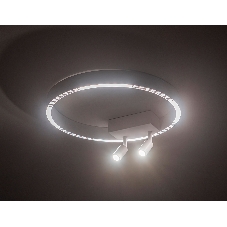 Потолочный светодиодный светильник Ambrella light FL5805/1+2 WH белый 25W 3000K/4200K/6400K D400*95 (без ПДУ)