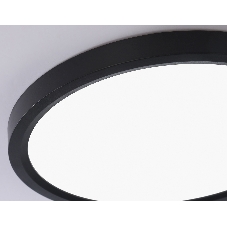 Светильник светодиодный ультратонкий Ambrella light FZ1904 BK черный IP54 20W 3000K-6500K CCT-переключатель D300*25 (Без ПДУ)
