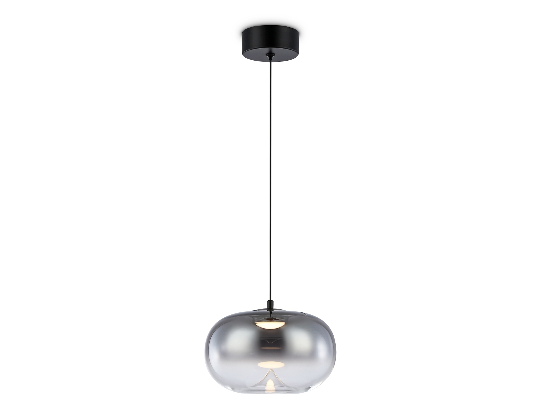 Подвесной светодиодный светильник Ambrella light LH11082 BK/SM черный/дымчатый 4W 3000K D180*130