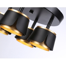 Светильник Ambrella light TN71243/4 BK/GD черный/золото GX53/4 D250*147