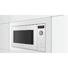 Встраиваемая микроволновая печь Bosch BEL653MW3 белый, 25 л, 800 Вт, переключатели - сенсор, поворотный механизм