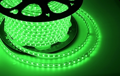 Лента светодиодная Neon-night 220 В, 13х8 мм, IP67, SMD 5050, 60 LED/m, цвет свечения зеленый
