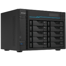 Сетевое хранилище ASUSTOR AS7110T 10-Bay NAS/Media player/Intel Xeon E-2224 3.4GHz up to 4.6GHz(Quad-Core), 8Gb SO-DIMM DDR4, noHDD(HDD,SSD),/10x1GbE+3x2,5Gbe(LAN)/3xUSB3.2,HDMI/M.2/4ip camera license; 90IX01D1-BW3S1