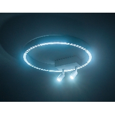 Потолочный светодиодный светильник Ambrella light FL5805/1+2 WH белый 25W 3000K/4200K/6400K D400*95 (без ПДУ)