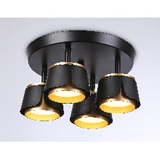 Светильник Ambrella light TN71243/4 BK/GD черный/золото GX53/4 D250*147