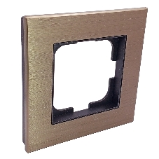 Ovivo Рамка 1-местн. ПРАЙМ ЭЛЕМЕНТС АЛЮМИНИЙ (PRIME ELEMENTS ALUMINIUM) бронза/черный, 403-510017-096
