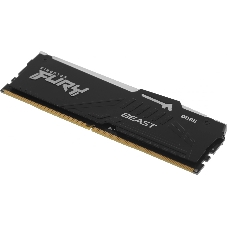Оперативная память Kingston Fury Beast, DDR5, 16Gb (1x16Gb), 6000MHz, CL30, DIMM, с радиатором, RGB, черный