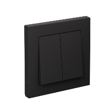 Выключатель 2-кл. СП AtlasDesign 10А IP20 (сх. 5) 10AX в сборе карбон SchE ATN001052