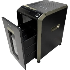 Шредер Office Kit SA200С 3,8x10 черный/серый с автоподачей (секр.P-4) фрагменты 220лист. 40лтр. скобы пл.карты