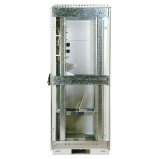 Шкаф коммутационный ЦМО ШТК-М-42.6.10-3ААА 42U 600x1020 мм пер. дв. металл задн. дв. стал. лист 2 бок. пан. направл. под закл. гайки 550 кг серый