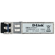 Трансивер D-Link DEM-310GT/DD, 1-port mini-GbIC LX Single-mode Fiber Transceiver (up to 10km, support 3.3V power), DDM support